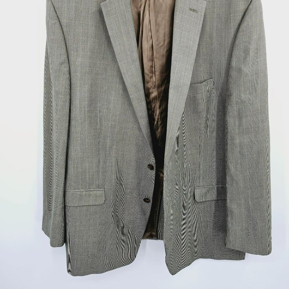 Ralph Lauren LRL Jacket Blazer Sport Coat 50L Tan Brown Grey Microplaid Designer - Picture 5 of 14